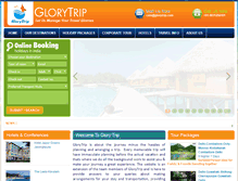 Tablet Screenshot of glorytrip.com